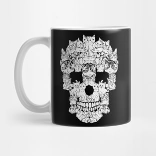 Niche Skull Island Mod Art  Cats Skull Cat Mug